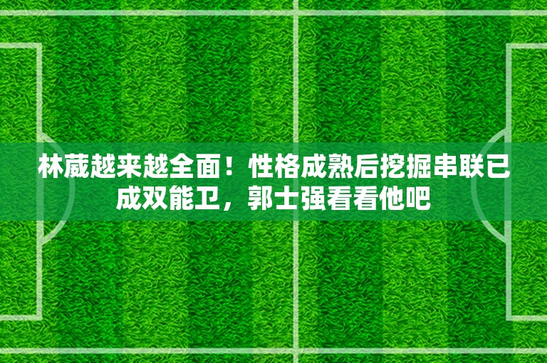 林葳越来越全面！性格成熟后挖掘串联已成双能卫，郭士强看看他吧