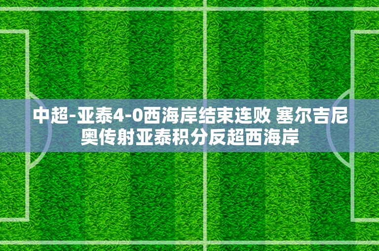 中超-亚泰4-0西海岸结束连败 塞尔吉尼奥传射亚泰积分反超西海岸