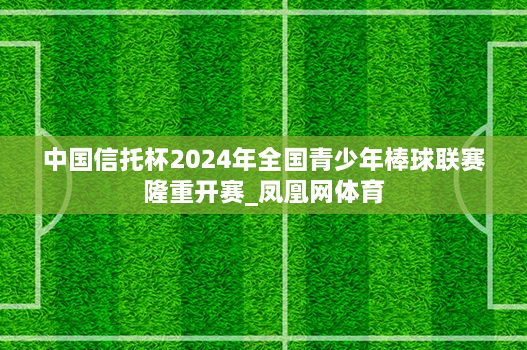 中国信托杯2024年全国青少年棒球联赛隆重开赛_凤凰网体育