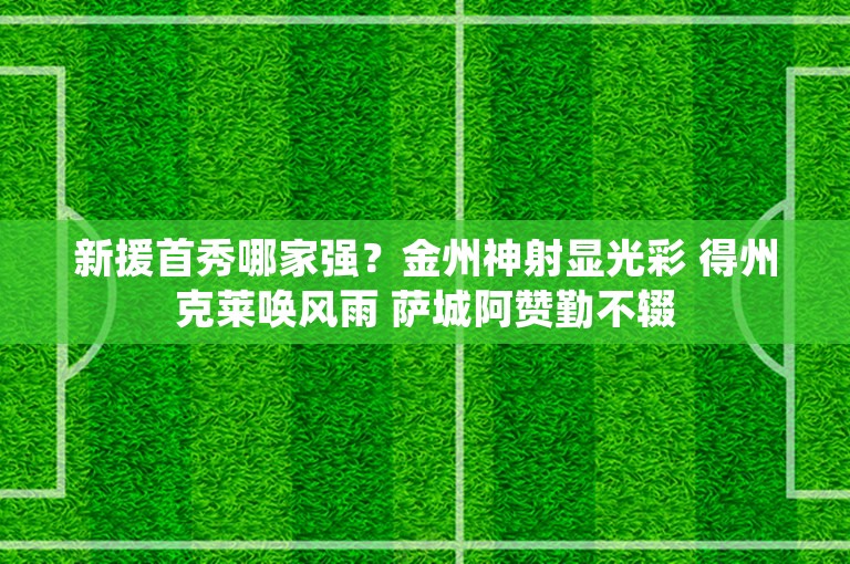 新援首秀哪家强？金州神射显光彩 得州克莱唤风雨 萨城阿赞勤不辍