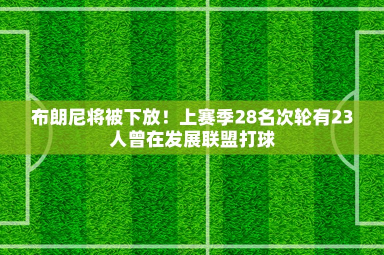 布朗尼将被下放！上赛季28名次轮有23人曾在发展联盟打球