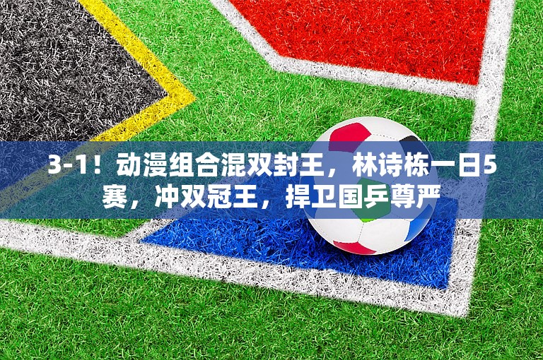 3-1！动漫组合混双封王，林诗栋一日5赛，冲双冠王，捍卫国乒尊严