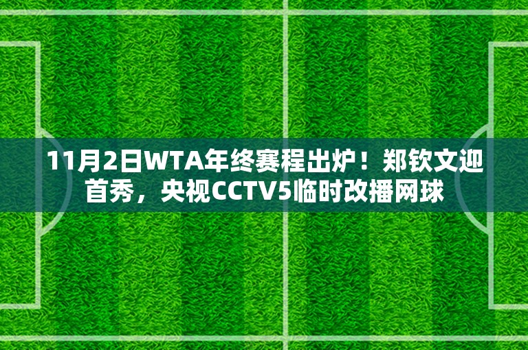 11月2日WTA年终赛程出炉！郑钦文迎首秀，央视CCTV5临时改播网球