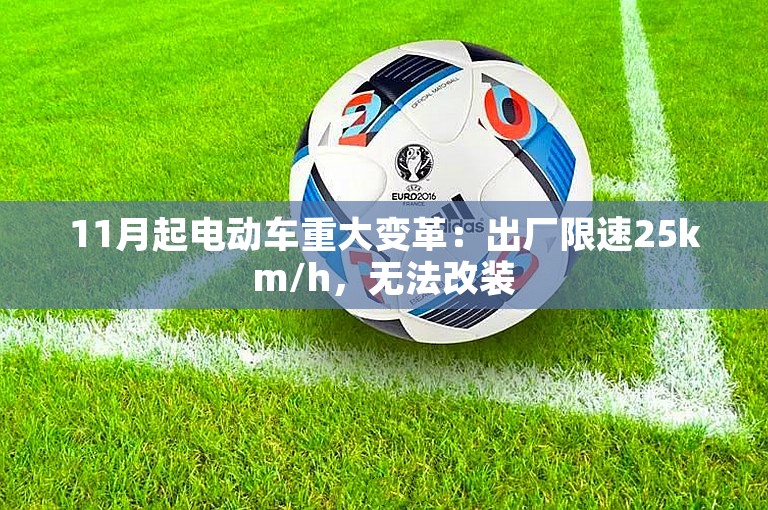 11月起电动车重大变革：出厂限速25km/h，无法改装