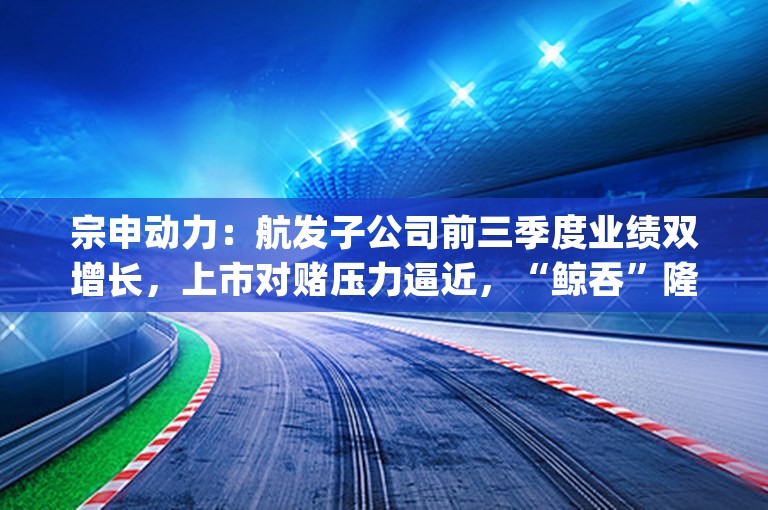 宗申动力：航发子公司前三季度业绩双增长，上市对赌压力逼近，“鲸吞”隆鑫系再延期 | 直击业绩会