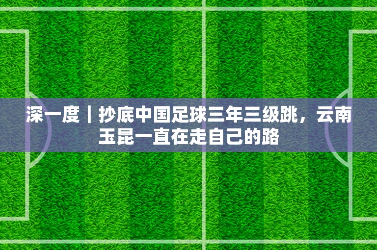 深一度｜抄底中国足球三年三级跳，云南玉昆一直在走自己的路