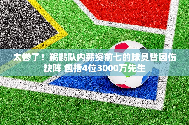 太惨了！鹈鹕队内薪资前七的球员皆因伤缺阵 包括4位3000万先生