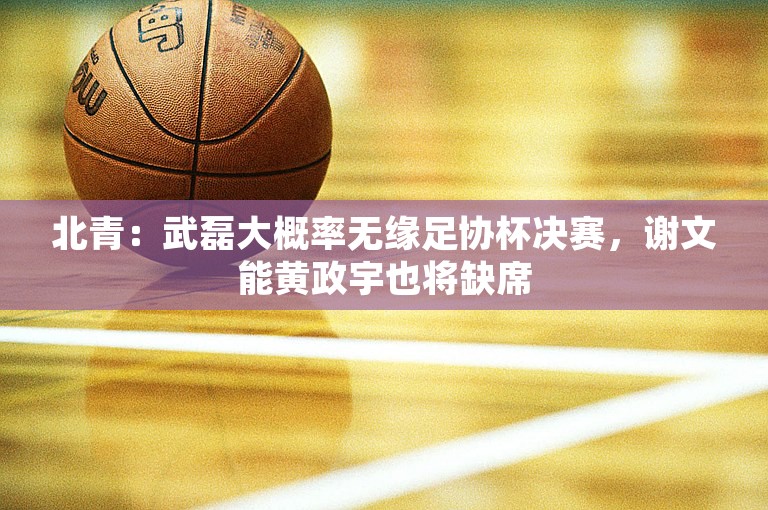 北青：武磊大概率无缘足协杯决赛，谢文能黄政宇也将缺席