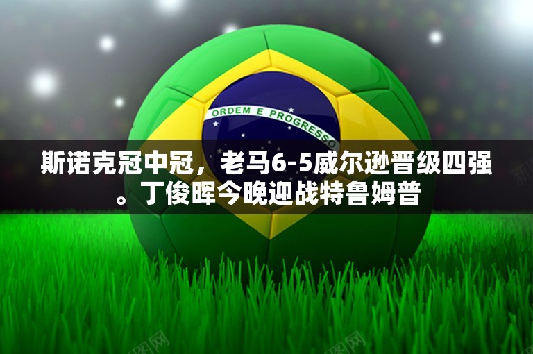 斯诺克冠中冠，老马6-5威尔逊晋级四强。丁俊晖今晚迎战特鲁姆普