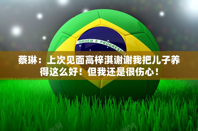 蔡琳：上次见面高梓淇谢谢我把儿子养得这么好！但我还是很伤心！