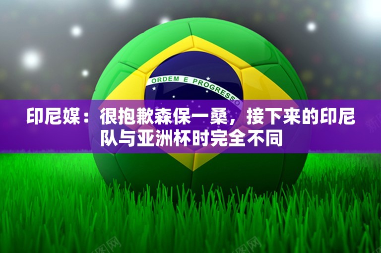 印尼媒：很抱歉森保一桑，接下来的印尼队与亚洲杯时完全不同