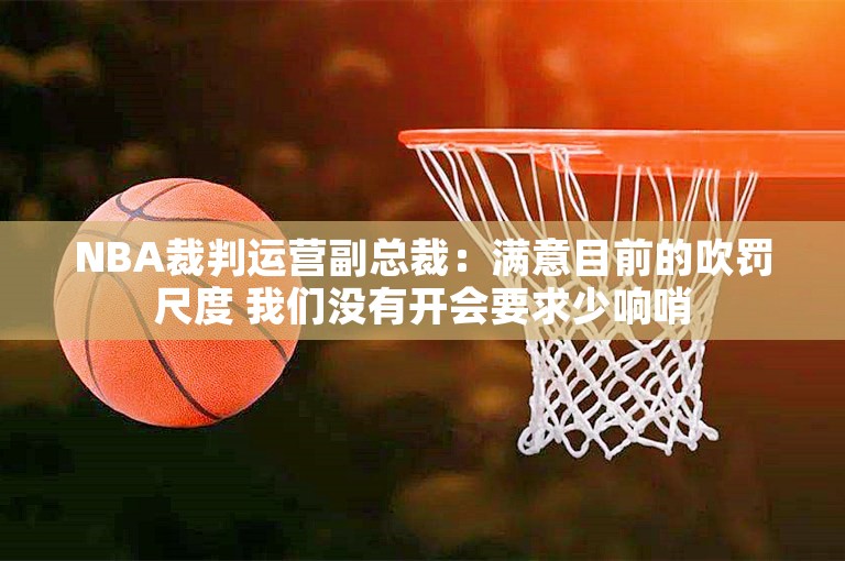 NBA裁判运营副总裁：满意目前的吹罚尺度 我们没有开会要求少响哨